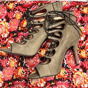NINE WEST Lacey Lace-Up Ankle Bootie